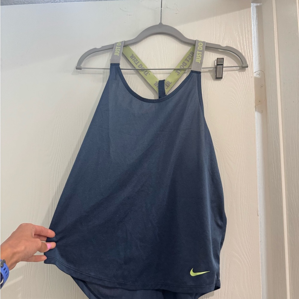 Nike Women's Navy Blue Athletic Tank Top